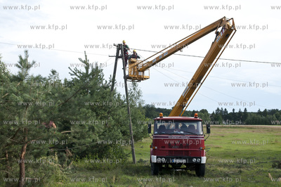 W wyniku trąby powietrznej, która przeszła nad ...