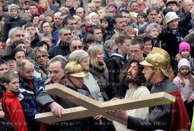 Wejherowo. Droga Krzyzowa. Inscenizacja Meki Panskiej...