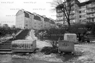 Gdansk Siedlce. Schody prowadzace od ul. Kartuskiej...