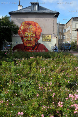 Gdańsk Wrzeszcz. Mural na ul. Jana Matejki 13. 3.07.2014...