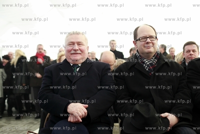 Gdansk Rebiechowo. Lotnisko im. Lecha Walesy. Uroczyste...