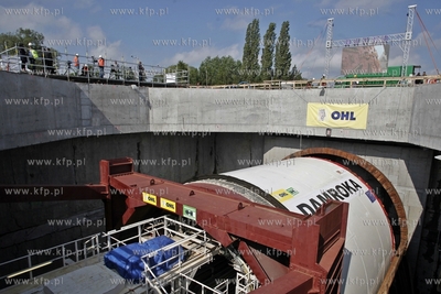 Gdansk. Symboliczne uruchomienie maszyny TBM Damroka,...