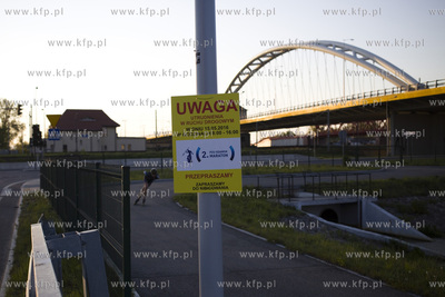 Gdańsk Letnica.Tabliczka z informacją o planowanych...