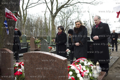 Cmentarz Garnizonowy w Gdańsku.  Minister Anna Maria...