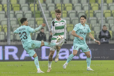 Lechia Gdańsk - Sląsk Wrocław. Nz. Sylwester Jasper...