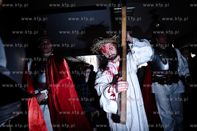 Wielki Piatek. Misterium Meki Panskiej na ulicach Gdanska....