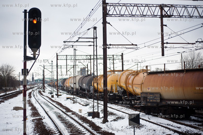 Gdansk. Zaspa. Wykolejenie pociagau towarowego przewozacego...