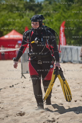Gdansk. Plaza w Brzeznie. Diving Day 2013 - impreza...