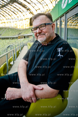 Gdansk. Stadion PGE Arena. Spotkanie mlodych raperow...