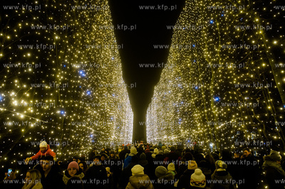 Gdańsk. Park Oliwski. Inauguracja iluminacji świątecznej....