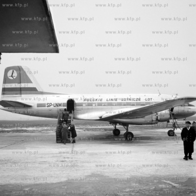Samolot na lotnisku Gdansk Wrzeszcz. 1965 z0001493Fot....