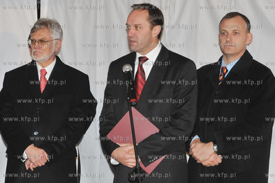 Uroczystos wmurowania kamienia wegielnego pod rozbudowe...