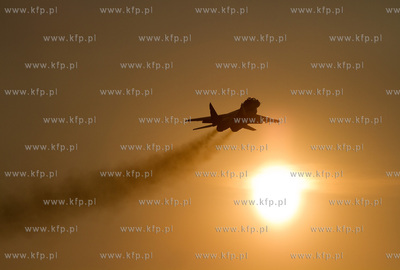 Gdansk, Rebiechowo. Nz. Mig 29 z 41 Eskadry Lotnictwa...