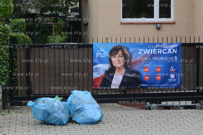 Plakat wyborczy Małgorzaty Zwiercan w Rumi na ul....