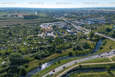 Panorama Pruszcza Gdańskiego. Widok na ul. Przemysłową...