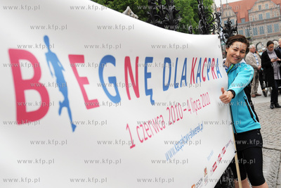 Gdansk, Dlugi Targ. Beata Sadowska wraz z Dariuszem...