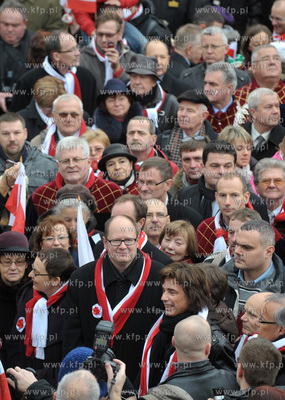 Parada Niepodleglosci w Gdansku z udzialem Jean Michela...