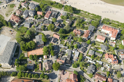 Gdansk Brzezno z lotu ptaka. Widoczne dawne domki rybakow...