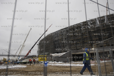 Gdansk. Budowa stadionu pilkarskiego PGE Arena.
29.11.2010
fot....