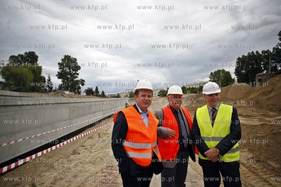 Budowa Drogi Zielonej pod torami PKP i SKM na gdanskiej...