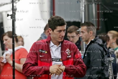 Gdansk. Restauracja Stacja de Luxe. Pilkarze reprezentacji...