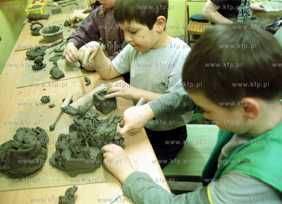 W Palacu Mlodziezy w Gdansku dzieci podczas ferii zimowych...