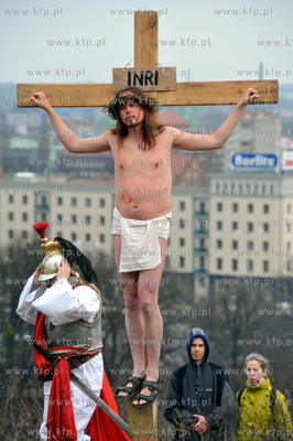 Wielki Piatek. Misterium Meki Panskiej na ulicach Gdanska....