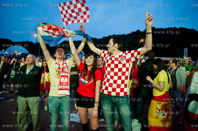 Gdansk. Fanzone - Strefa Kibica na Placu Zebran Ludowych....
