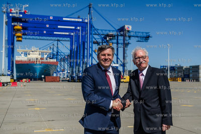 Gdansk. Terminal kontenerowy DCT. Uroczystosc inauguracji...