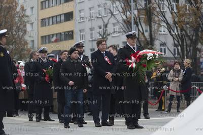 100. Gdyńskie urodziny niepodległej. Nz. Tadeusz...