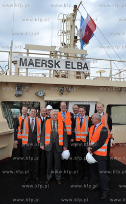 Terminal DCT w Gdansku. Prezydent Lech Walesa, z Prezydentem...