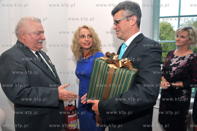 Urodziny Lecha Walesy w Palacu Opatow w Gdansku Oliwie....