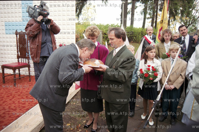 Wizyta prezydenta Lecha Walesy w Dziemianach na Kaszubach...