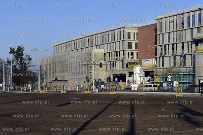 Gdańsk. Budowa Forum Gdańsk. Widok ud ul. 3 Maja...