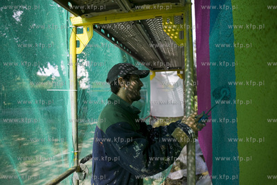 Gdańsk Zaspa. Monumental art. Nz. powstaje mural autorstwa...