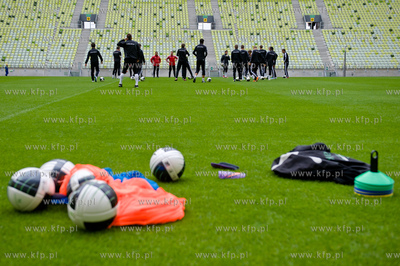 Gdansk. Stadion PGE Arena. Pierwszy oficjalny trening...