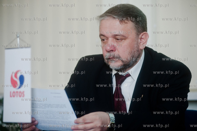 Gdansk. Lotos Petrobaltik. Konferencja prasowa poswiecona...