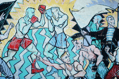 Murales czyli wielkoformatowe malowidla na sciane uwiecznione...