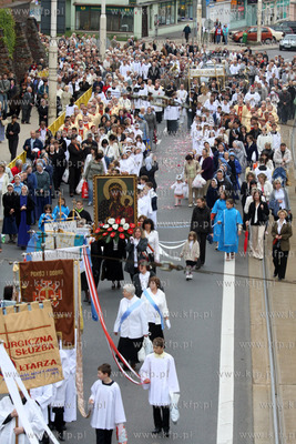 Szczecin. Papieska procesja Bozego Ciala, ulicami Szczecina...