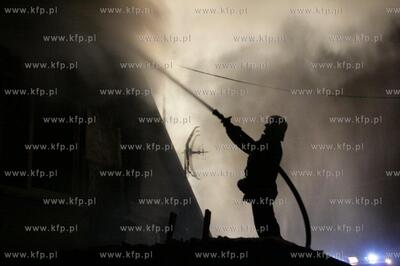 Pozar domu na ulicy Ornitologow 4 w Gdansku - Gorkach...