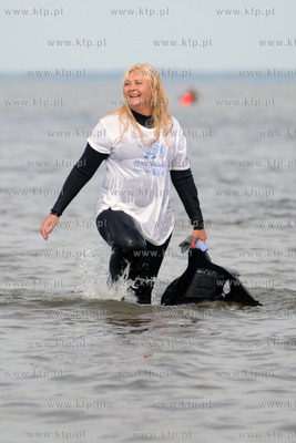 XII edycja Marszu Sledzia przez Zatoke Pucka na trasie...