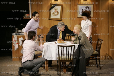 Gdansk, Teatr Wybrzeze. Proba spektaklu Michala Walczaka...