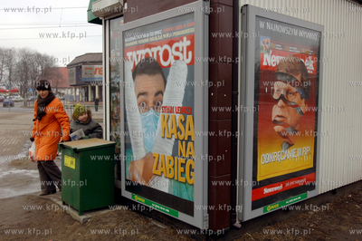 Gdansk Wrzeszcz. KIosk RUCHU na przystanku tramwajowym...
