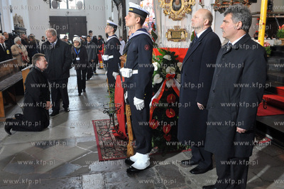 Bazylika Mariacka w Gdansku. Uroczystosci pogrzebowe...
