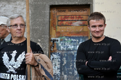 Gdansk, Wrzeszcz. Jaroslaw Kaczynski przyjechal do...