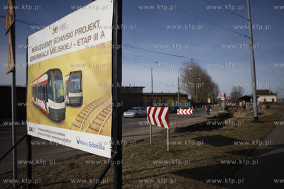 Gdansk Brzezno. Remont tramwajowego torowiska w ramach...