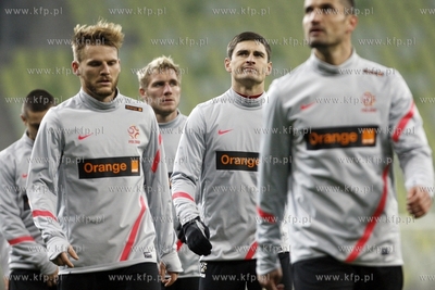 Gdansk. PGE Arena. Nz trening reprezentacji Polski...