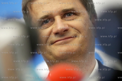 Gdansk. Konferencja prasowa Janusza Palikota i Marka...