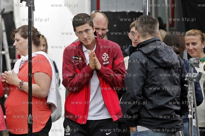 Gdansk. Restauracja Stacja de Luxe. Pilkarze reprezentacji...