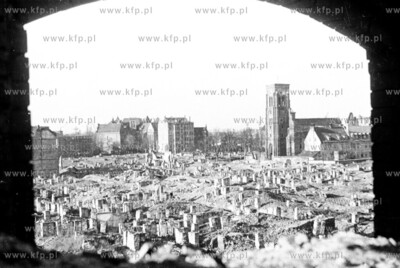 Lata 40-te po wojnie. Plac pomiedzy ulicami Gnilna,...